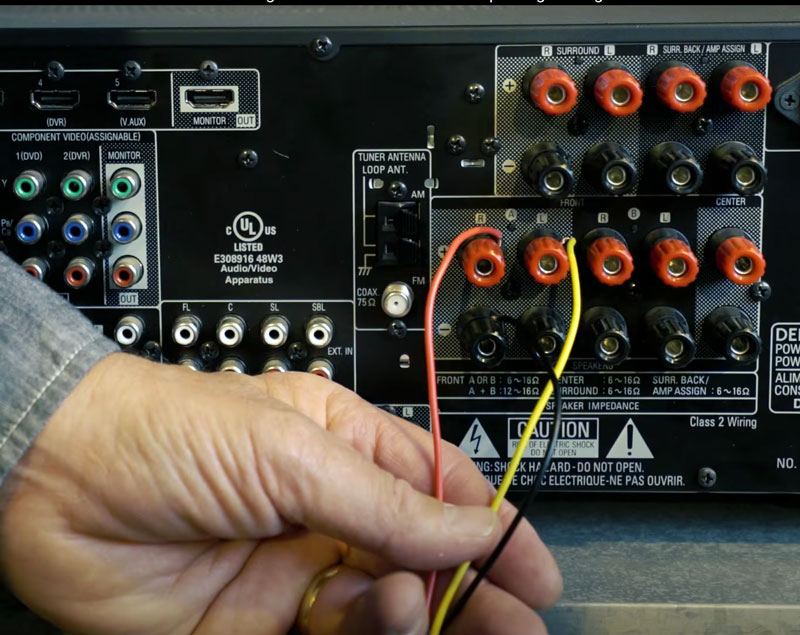 Someone connecting a REL high level to a class A/B receiver.